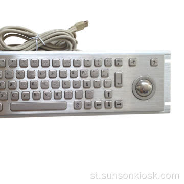 Metal Braille Keyboard e nang le Trackball bakeng sa kiosk